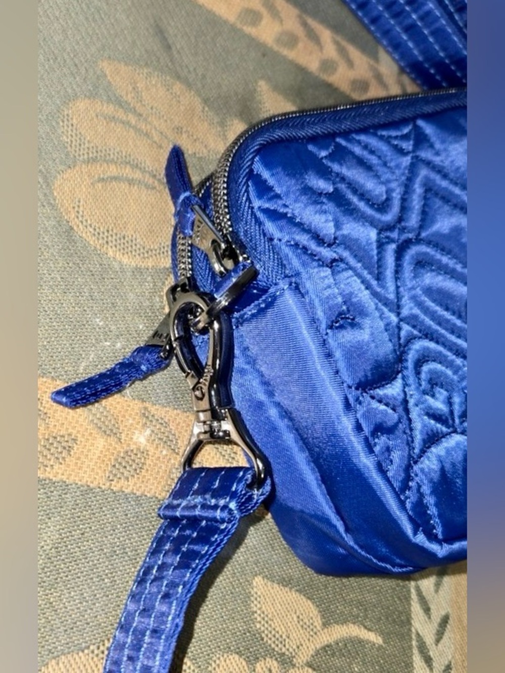 Lug Coupe LE Love Convertible Quilted Crossbody Bag w/Belt Strap {SAPHIRE BLUE} - Picture 13 of 13